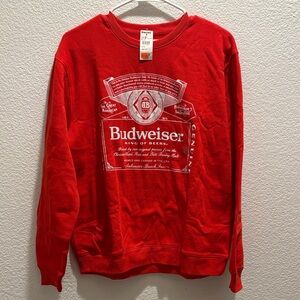 Budweiser Men's Red Crewneck Sweater